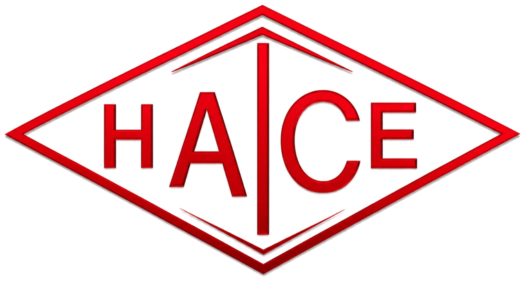 HATCE logo: the letters H, A, T, C, E inside a red diamond